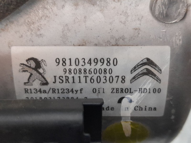 Recambio de compresor aire acondicionado para citroën c3 iii (sx) 1.2 vti 82 referencia OEM IAM 9810349980  