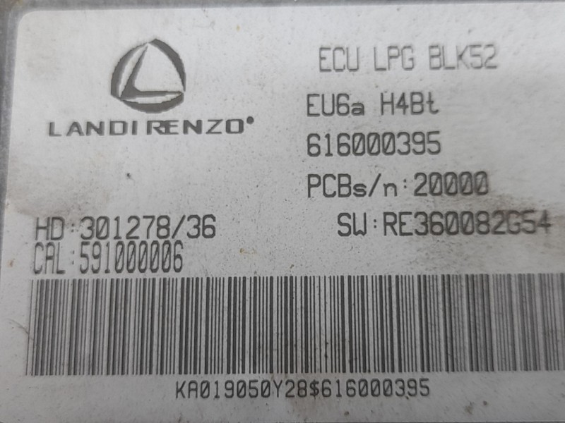 Recambio de centralita glp para dacia logan ii tce 90 lpg referencia OEM IAM 169101502R 616000395 