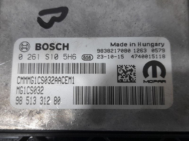 Recambio de centralita motor uce para opel corsa f gs referencia OEM IAM 9851331280 0261S105H6 BOSCH