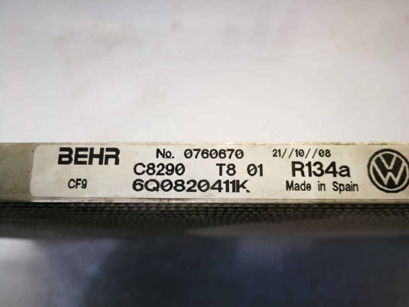 Recambio de condensador / radiador aire acondicionado para seat ibiza (6l1) reference referencia OEM IAM 6Q0820411K C8290 BEHR