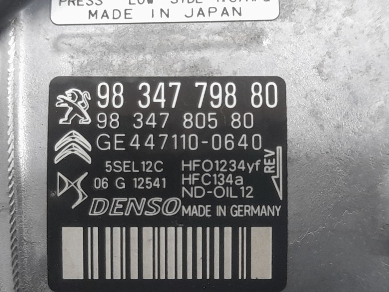 Recambio de compresor aire acondicionado para opel crossland x / crossland (p17, p2qo) 1.2 (75) referencia OEM IAM 9834779880 GE