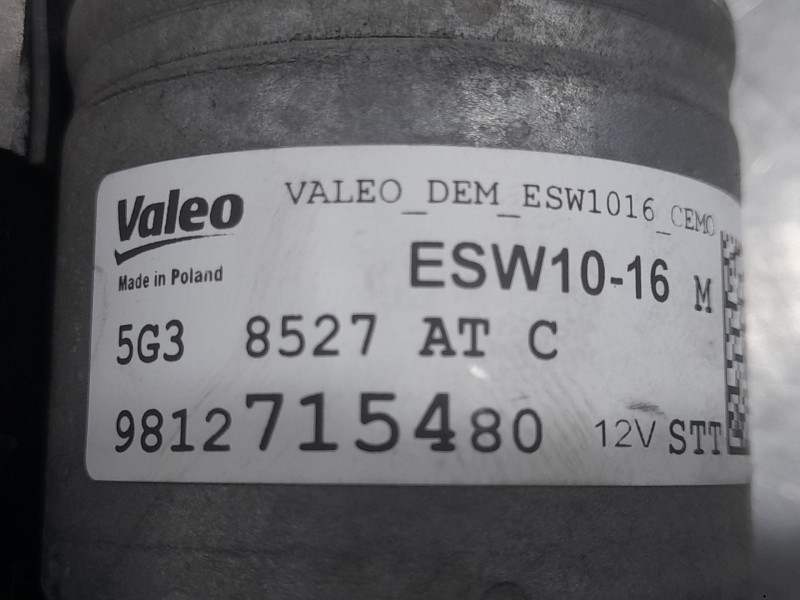 Recambio de motor arranque para opel crossland x / crossland (p17, p2qo) 1.2 (75) referencia OEM IAM 9812715480 ESW1016 VALEO