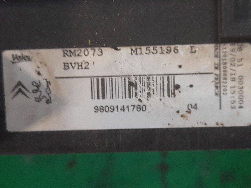 Recambio de radiador agua para peugeot 3008 gt-line referencia OEM IAM 9809141780 M155196 VALEO