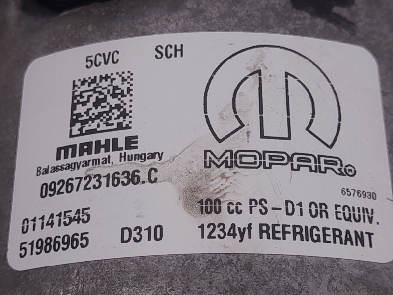 Recambio de compresor aire acondicionado para fiat tipo station wagon (356_, 357_) 1.4 (356wxa1b) referencia OEM IAM 51986965  