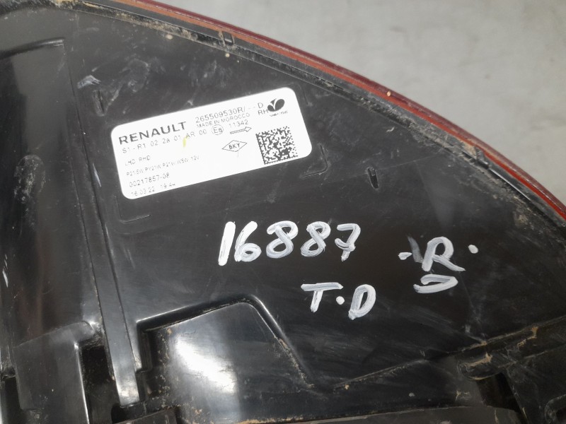 Recambio de piloto trasero derecho para dacia sandero iii 1.0 tce 90 referencia OEM IAM 265509530R  