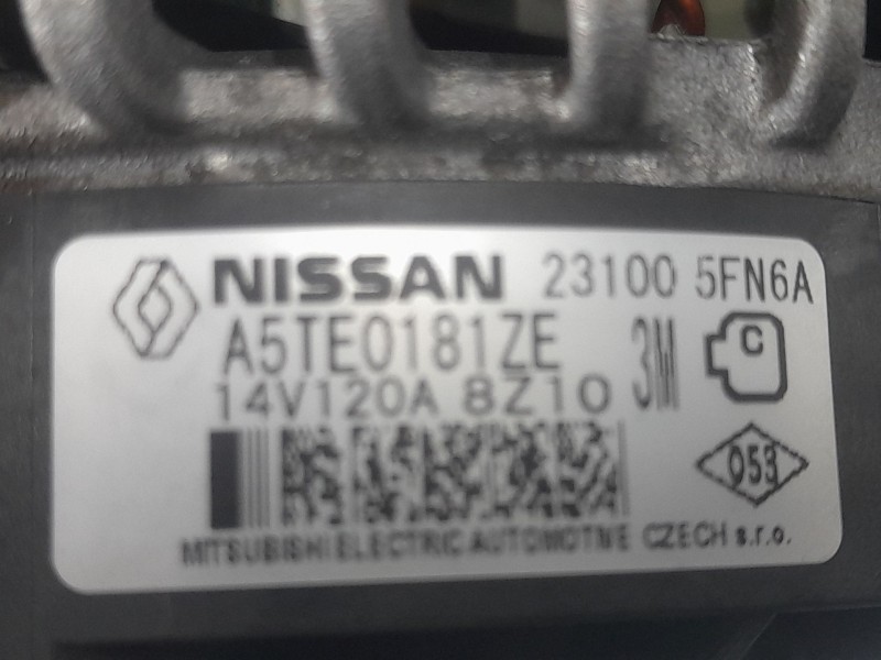 Recambio de alternador para nissan micra v (k14) 5 puertas referencia OEM IAM 231005FN6A  