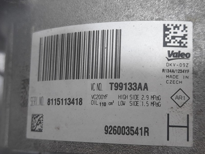 Recambio de compresor aire acondicionado para nissan micra v (k14) 5 puertas referencia OEM IAM 926003541R  VALEO