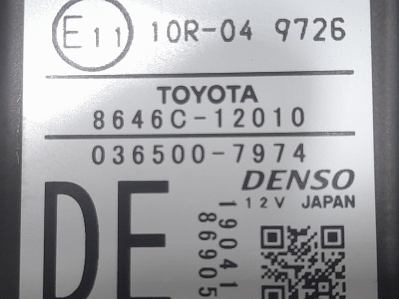 Recambio de camara para toyota corolla (e21) hybrid active referencia OEM IAM 8646C12010 0365007974 DENSO