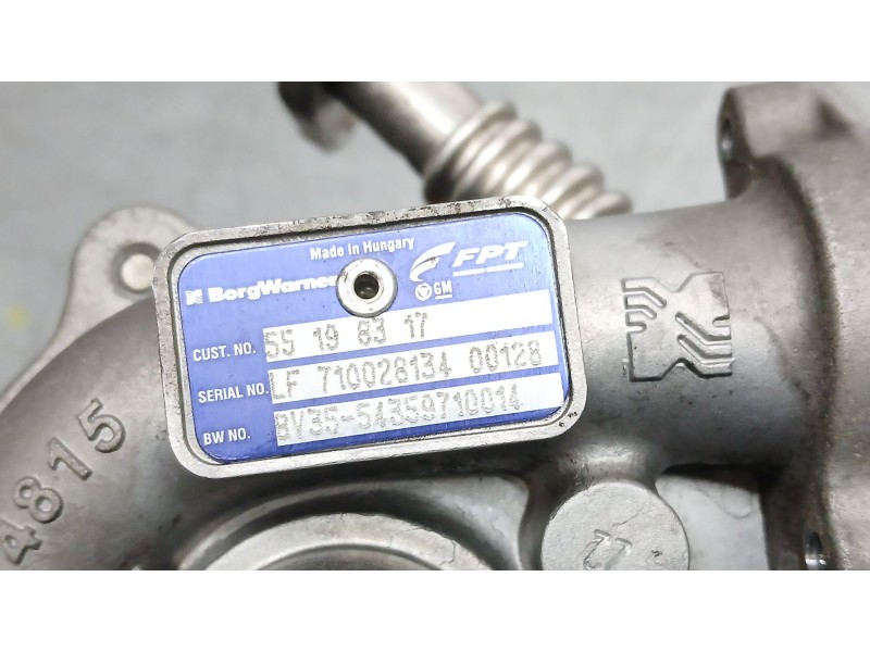 Recambio de turbocompresor para jeep cherokee limited 4x2 referencia OEM IAM 55198317 BORGWARNER 54359710014