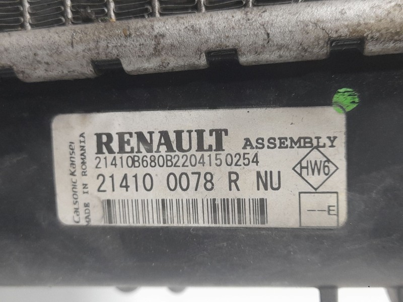 Recambio de radiador agua para dacia dokker furgoneta/monovolumen 1.5 dci (feaj) referencia OEM IAM 214100078R  