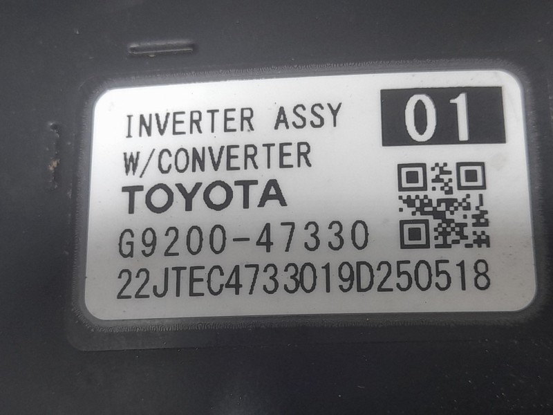 Recambio de convertidor para toyota corolla (e21) hybrid active referencia OEM IAM G920047330  
