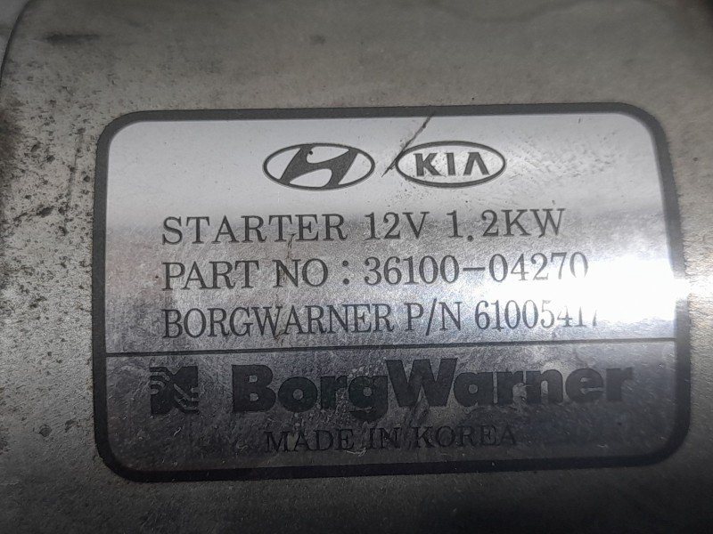Recambio de motor arranque para kia xceed drive referencia OEM IAM 3610004270  