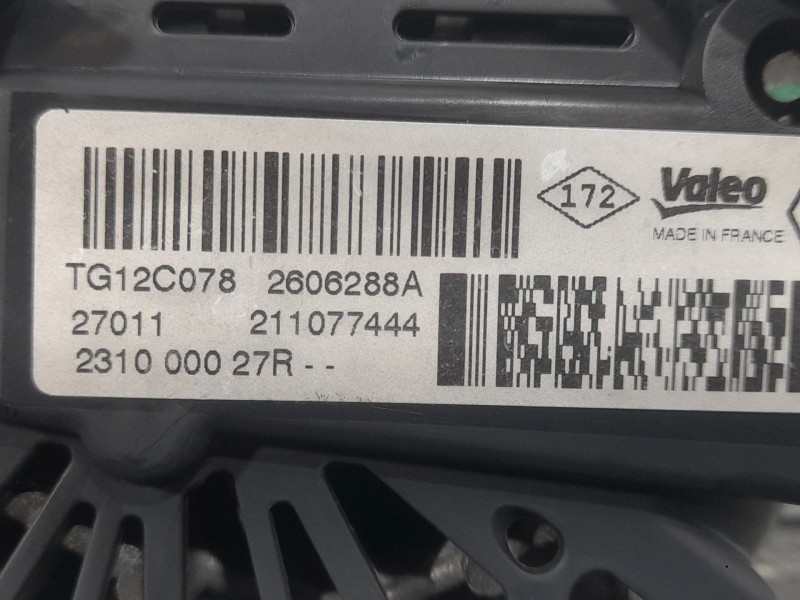 Recambio de alternador para renault megane iii grandtour (kz0/1) 1.5 dci (kz1m, kz1w, kz0r) referencia OEM IAM 231000027R 260628