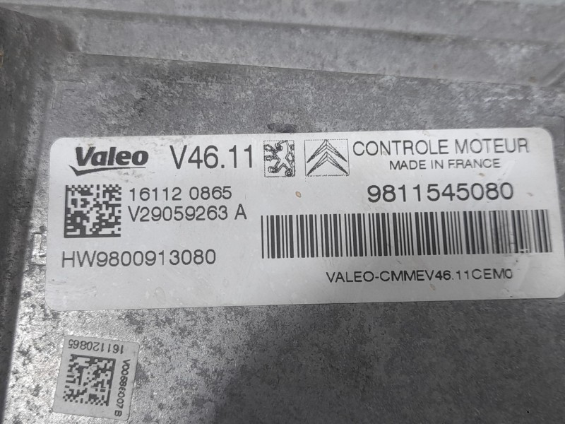 Recambio de centralita motor uce para peugeot 208 style referencia OEM IAM 9811545080 V4611 VALEO