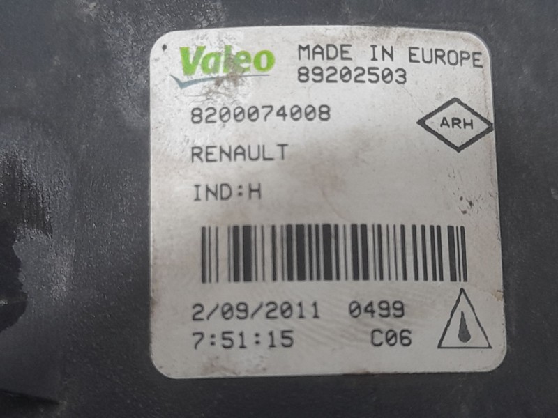 Recambio de faro antiniebla izquierdo para renault megane iii grandtour (kz0/1) 1.5 dci (kz1m, kz1w, kz0r) referencia OEM IAM 82