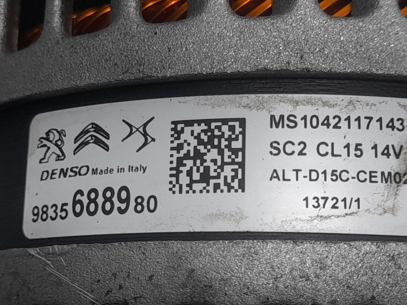 Recambio de alternador para opel mokka elegance referencia OEM IAM 9835688980  