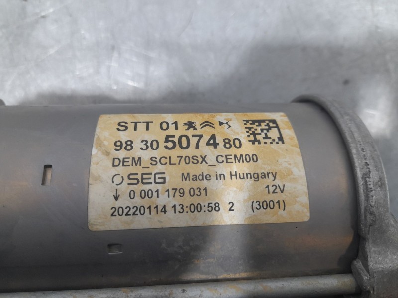 Recambio de motor arranque para opel mokka elegance referencia OEM IAM 9830507480  