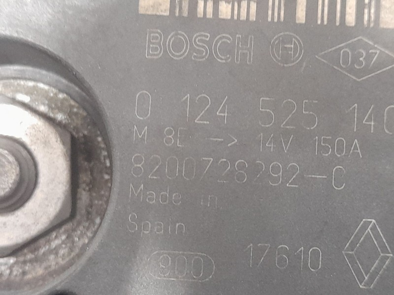 Recambio de alternador para nissan nv200 furgoneta 1.5 dci 85 (m20, m20m) referencia OEM IAM 8200728292C 0124525140 BOSCH