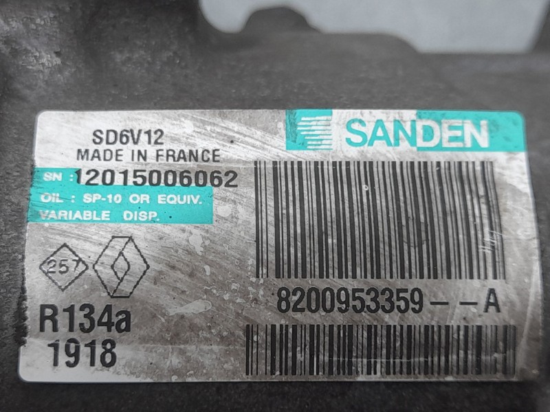 Recambio de compresor aire acondicionado para nissan nv200 furgoneta 1.5 dci 85 (m20, m20m) referencia OEM IAM 8200953359A  SAND