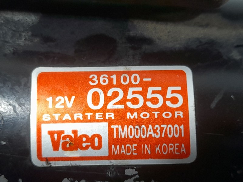 Recambio de motor arranque para kia picanto i (sa) 1.1 referencia OEM IAM 3610002555 TM000A37001 VALEO