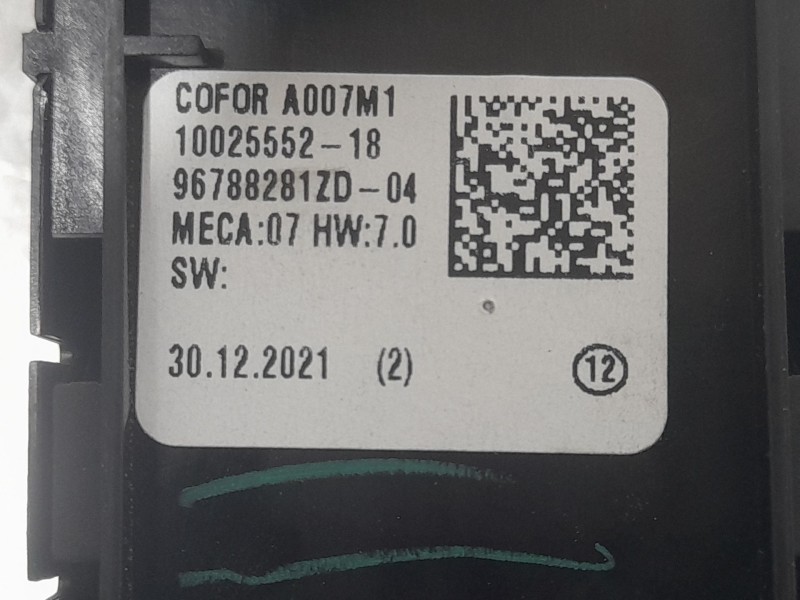 Recambio de mando elevalunas delantero izquierdo para opel mokka elegance referencia OEM IAM 96788281ZD C/ MANDO RETROVISOR 