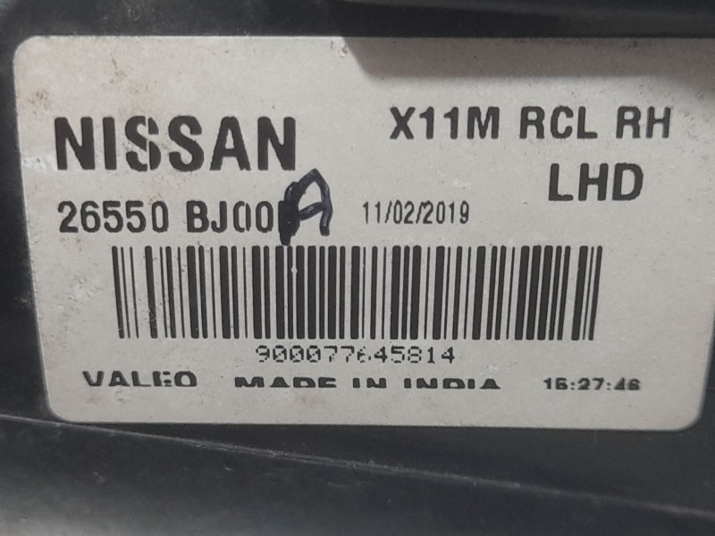 Recambio de piloto trasero derecho para nissan nv200 furgoneta 1.5 dci 85 (m20, m20m) referencia OEM IAM 26550BJ00A  