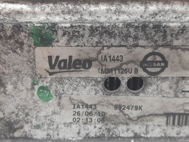 Recambio de intercooler para nissan nv200 furgoneta 1.5 dci 85 (m20, m20m) referencia OEM IAM 144619U20A IA1443 VALEO