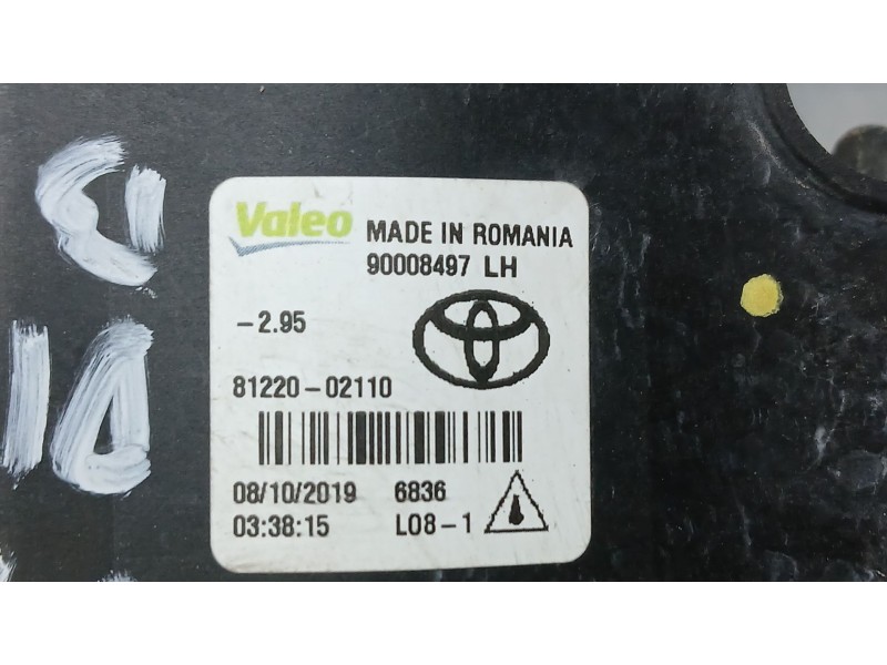 Recambio de faro antiniebla izquierdo para toyota yaris (_p13_) 1.0 (ksp130) referencia OEM IAM 8122002110 VALEO 90008497