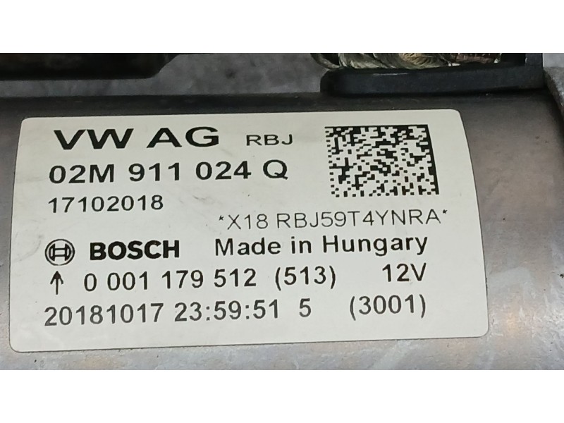 Recambio de motor arranque para seat arona style edition referencia OEM IAM 02M911024Q BOSCH 0001179512