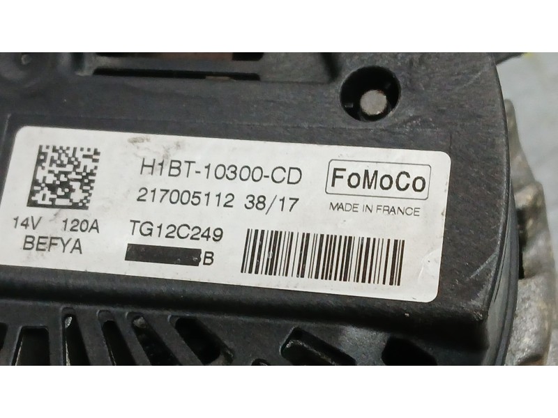 Recambio de alternador para ford fiesta vii (hj, hf) 1.5 tdci referencia OEM IAM H1BT10300CD  TG12C249