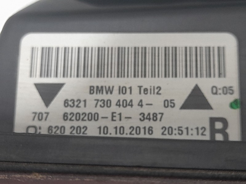 Recambio de piloto trasero derecho paragolpes para bmw i3 (i01) electric referencia OEM IAM 63217304044  