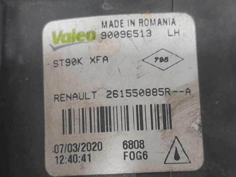 Recambio de faro antiniebla izquierdo para renault kadjar (ha_, hl_) 1.5 blue dci 115 referencia OEM IAM 261550885R 90096513 VAL