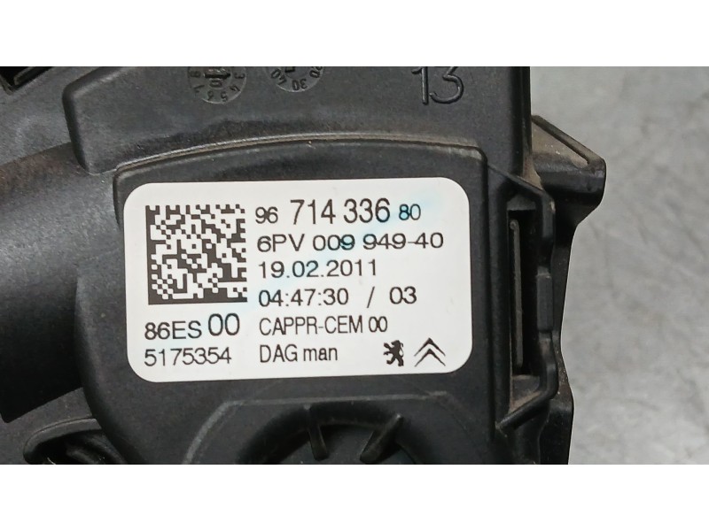 Recambio de potenciometro pedal para peugeot 308 i (4a_, 4c_) 1.6 hdi referencia OEM IAM 9671433680  6PV00994940