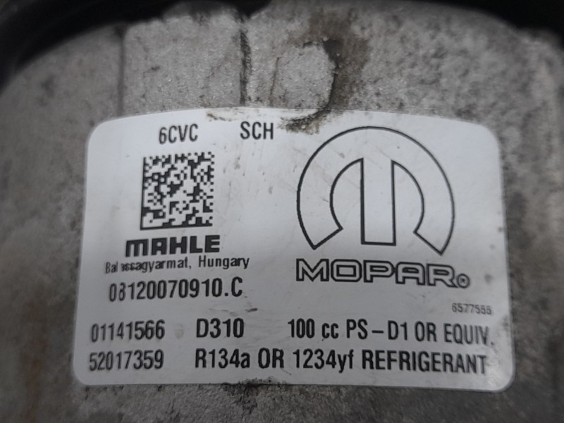 Recambio de compresor aire acondicionado para fiat tipo hatchback (356_, 357_) 1.3 d (356hxh1a) referencia OEM IAM 52017359  MAH