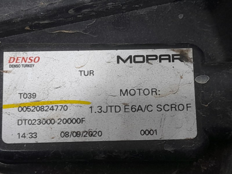 Recambio de electroventilador para fiat tipo hatchback (356_, 357_) 1.3 d (356hxh1a) referencia OEM IAM 5210824770  DENSO