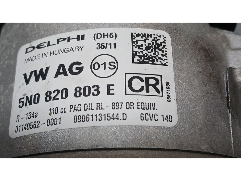 Recambio de compresor aire acondicionado para volkswagen polo v (6r1, 6c1) 1.6 tdi referencia OEM IAM 1K0820808F  