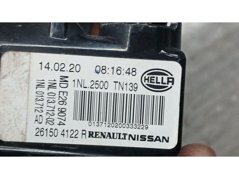 Recambio de faro antiniebla derecho para renault clio v (b7_) 1.0 lpg (b7mt) referencia OEM IAM 261504122R HELLA 1NL2500TN139