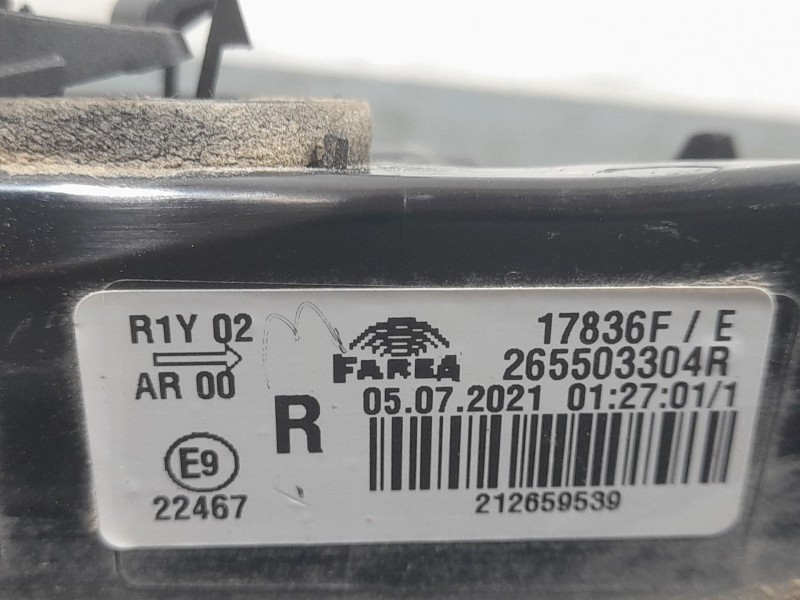 Recambio de piloto trasero derecho interior para renault clio v (b7_) tce 90 (b7mt) referencia OEM IAM 265503304R  