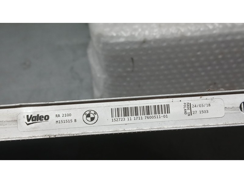 Recambio de radiador agua para bmw i3 (i01) electric referencia OEM IAM 17117600511 VALEO M151515B