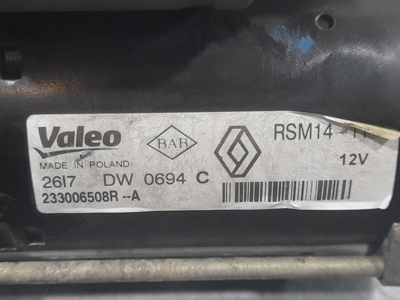 Recambio de motor arranque para dacia duster (hs_) 1.5 dci referencia OEM IAM 233006508R RSM1411 VALEO