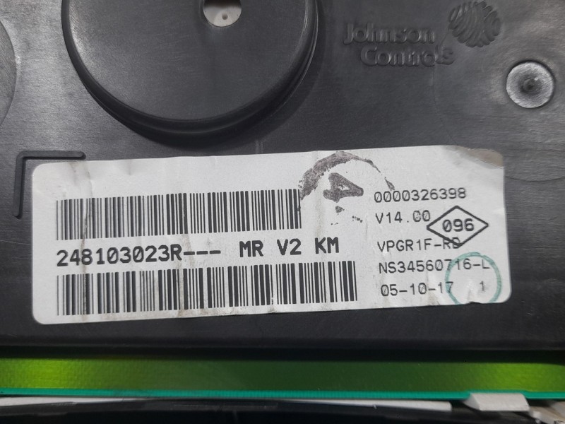 Recambio de cuadro instrumentos para dacia duster (hs_) 1.5 dci referencia OEM IAM 248103023R NS345600716L JOHNSON
