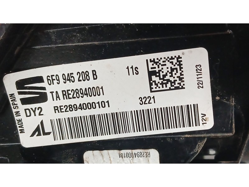 Recambio de piloto trasero derecho exterior para seat arona (kj7, kjp) 1.0 tsi referencia OEM IAM 6F9945208B LED ROZADO RE289400