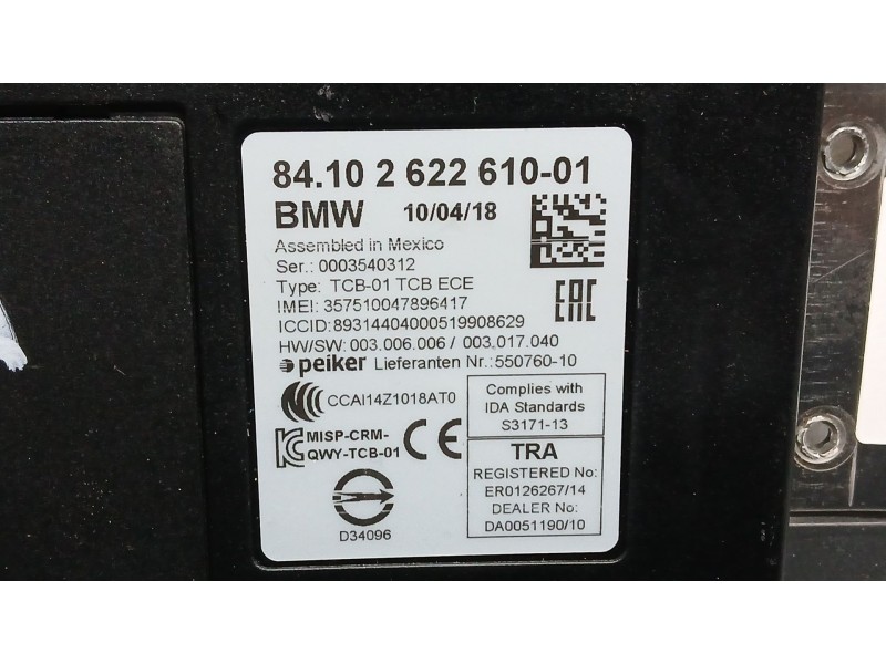 Recambio de modulo electronico para bmw i3 (i01) electric referencia OEM IAM   