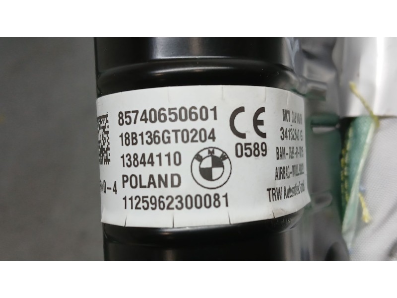 Recambio de airbag cortina delantero derecho para bmw i3 (i01) electric referencia OEM IAM 72127406506  
