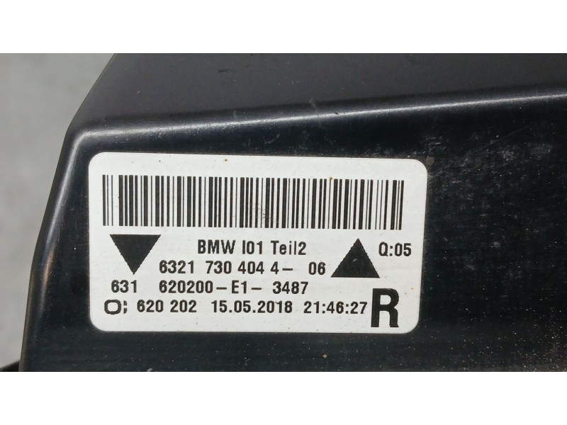 Recambio de piloto trasero derecho paragolpes para bmw i3 (i01) electric referencia OEM IAM 63217304044 ROZADO 