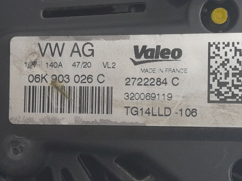 Recambio de alternador para cupra formentor (km7, kmp) 2.0 tsi 4drive referencia OEM IAM 06K903026C 2722284C VALEO