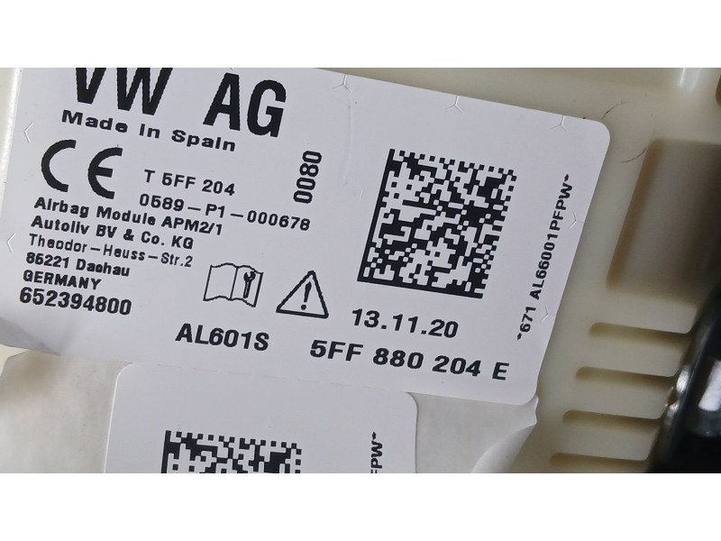 Recambio de kit airbag para cupra formentor (km7, kmp) 2.0 tsi 4drive referencia OEM IAM 5FA880201ARVGT C/ SALPICADERO Y SIN PRE