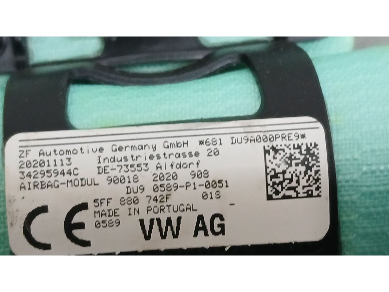 Recambio de airbag cortina delantero derecho para cupra formentor (km7, kmp) 2.0 tsi 4drive referencia OEM IAM 5FF880742G  