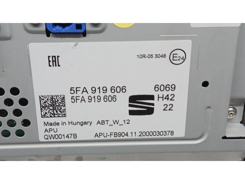 Recambio de sistema navegacion gps para cupra formentor (km7, kmp) 2.0 tsi 4drive referencia OEM IAM   