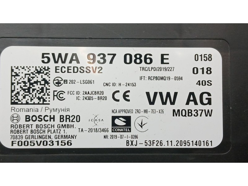 Recambio de caja reles / fusibles para cupra formentor (km7, kmp) 2.0 tsi 4drive referencia OEM IAM 5WA937125A  